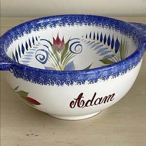 HB HENRIOT HANDPAINTED ADAM Ceramic BOWL